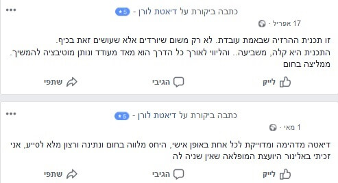 דיאטת לורן ביקורות