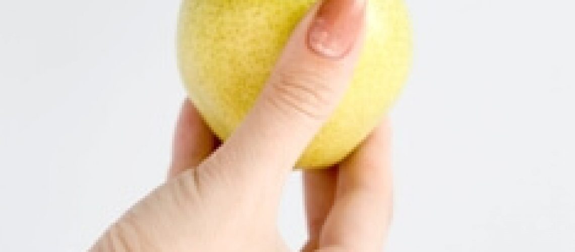 Hand with pear